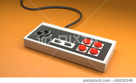 Retro computer gaming controller joystick on a 68838346