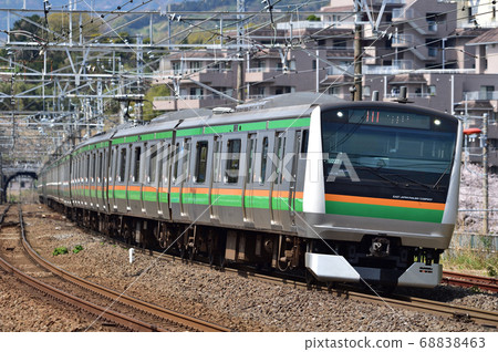 Tokaido Main Line Manazuru JR East E233 series 3000 series U227 formation (Oyama) 68838463