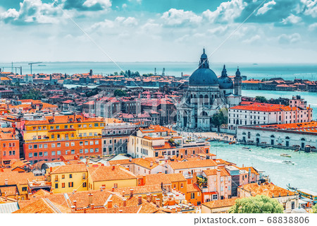 Panoramic view of Venice from the Campanile tower 68838806