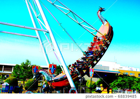 Theme park attraction Pirate ship Theme park attraction Pirate ship 68839485