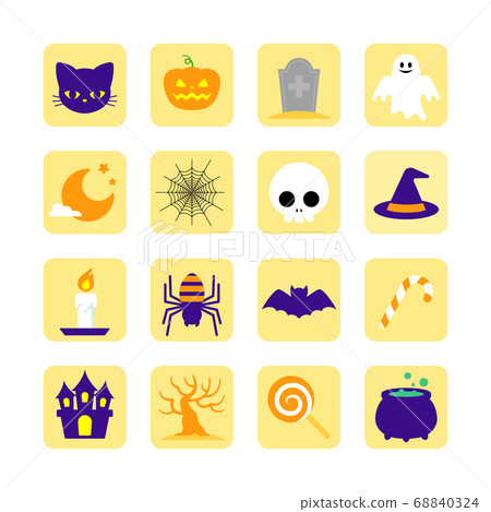 Halloween illustration icon (button 1) Halloween illustration icon (button 1) 68840324