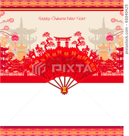 Beautiful Japan abstract ancient buildings - Happy Beautiful Japan abstract ancient buildings - Happy 68840429