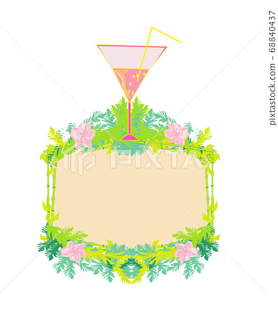 Cocktail Party on the beach, a decorative frame Cocktail Party on the beach, a decorative frame 68840437