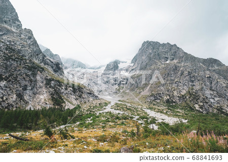 Beautiful mountain landscape in Val Ferret, Italy. 68841693