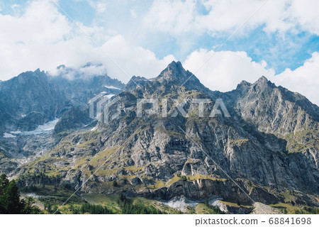 Beautiful mountain landscape in Val Ferret, Italy. 68841698
