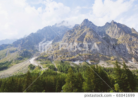 Beautiful mountain landscape in Val Ferret, Italy. 68841699
