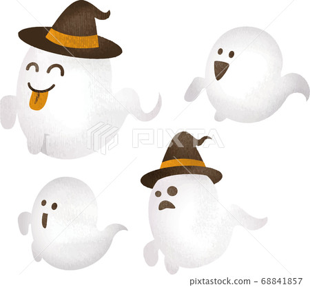 可愛的鬼(矢量數據)的圖像插圖集 可愛的鬼(矢量數據)的圖像插圖集 68841857