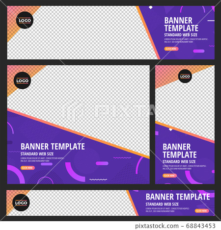 Set web banner standard size Set web banner standard size 68843453
