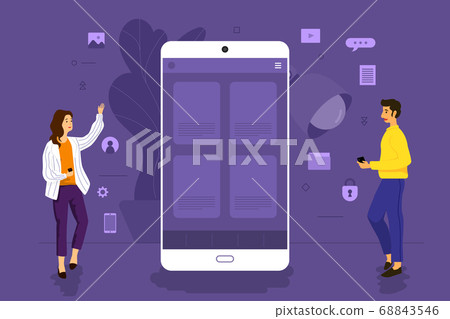 Creative working mobile application Creative working mobile application 68843546