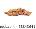 Group Almonds isolated on white . 68843641