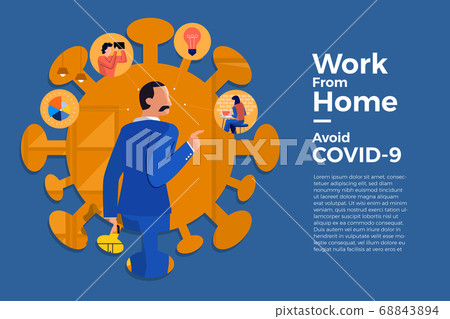 COVID-19 Work From Home 12 68843894