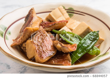 Boiled red fish and tofu Boiled red fish and tofu 68844057