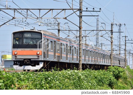 Musashino Line Minamikoshigaya-Higashikawaguchi JR East 205 series 5000 series M20 formation (Keiyo) Musashino Line Minamikoshigaya-Higashikawaguchi JR East 205 series 5000 series M20 formation (Keiyo) 68845900