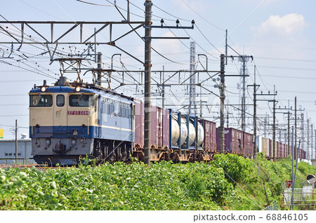 Musashino Line Minamikoshigaya-Higashikawaguchi JR Freight EF65-2086 (New Tsurumi) Musashino Line Minamikoshigaya-Higashikawaguchi JR Freight EF65-2086 (New Tsurumi) 68846105
