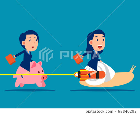 The competition between the piggy bank and the 68846292