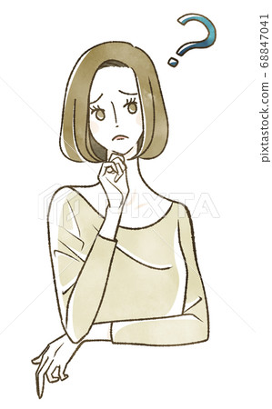 A woman with doubt 68847041