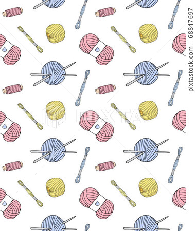Vector seamless pattern of doodle sketch threads Vector seamless pattern of doodle sketch threads 68847697