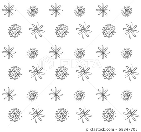 Vector seamless pattern of hand drawn flower Vector seamless pattern of hand drawn flower 68847703