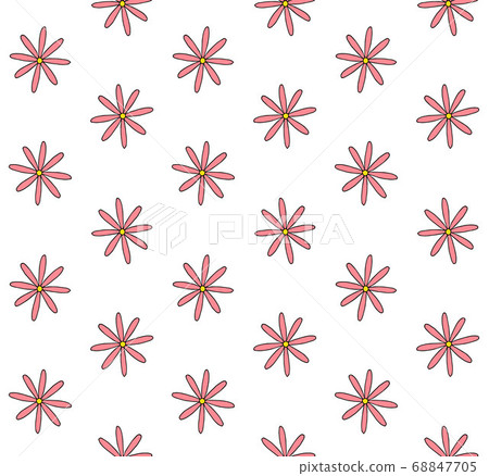 Vector seamless pattern of doodle sketch flower Vector seamless pattern of doodle sketch flower 68847705