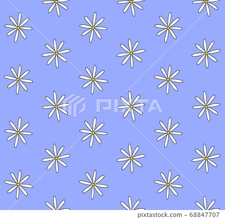 Vector seamless pattern of white sketch flower Vector seamless pattern of white sketch flower 68847707