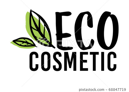 Eco cosmetic, cosmetology label or product emblem vector Eco cosmetic, cosmetology label or product emblem vector 68847719