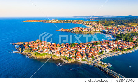 Sozopol, Bulgaria - Aerial view of Black Sea 68848346