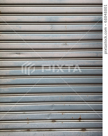 Closed shop shutter iron door background texture - Stock Photo [68848801] -  PIXTA