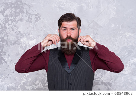 Perceptions of male beauty. Bearded hipster with 68848962