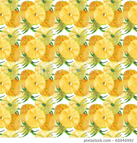 Pineapple pattern - Stock Illustration [68848992] - PIXTA
