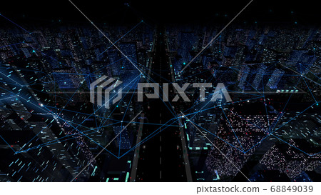 數字城市城市網絡數據技術通信建設建築業務3D圖 68849039