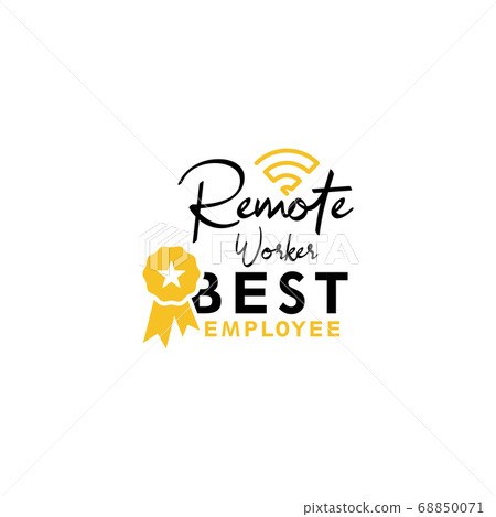 Remote work quote lettering typography. Remote 68850071