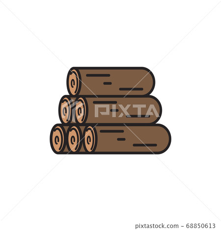 Wood icon design template vector isolated 68850613