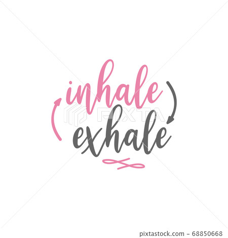 Yoga quote lettering typography 68850668