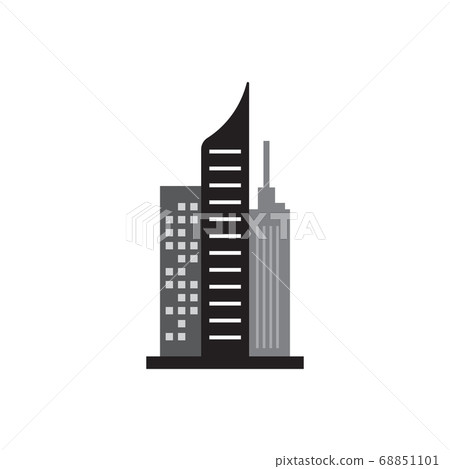 Skyscraper building icon design template vector - Stock Illustration ...
