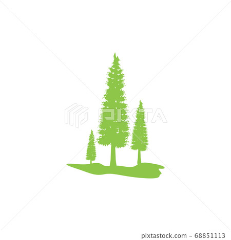 Pine tree icon design template vector isolated - Stock Illustration ...