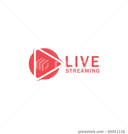 Play live streaming icon design template vector 68851116