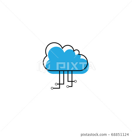 Cloud icon design template vector isolated - Stock Illustration ...