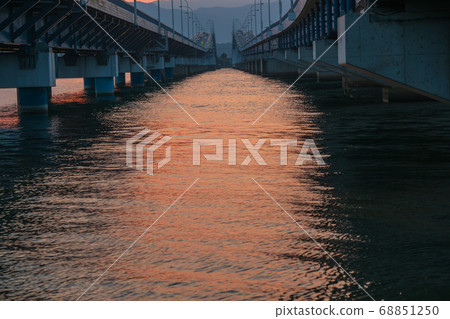 Take a picture of Lake Biwa Bridge over Lake Biwa, Shiga Prefecture 68851250