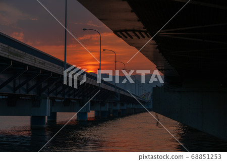 Take a picture of Lake Biwa Bridge over Lake Biwa, Shiga Prefecture 68851253