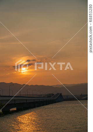 Take a picture of Lake Biwa Bridge over Lake Biwa, Shiga Prefecture 68851280