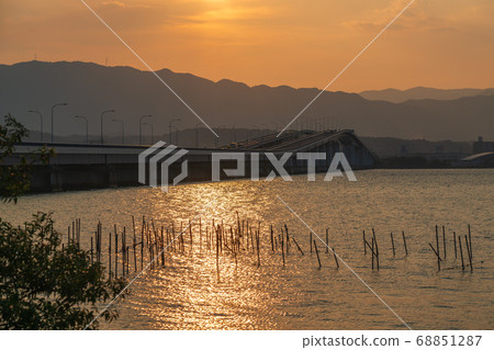 Take a picture of Lake Biwa Bridge over Lake Biwa, Shiga Prefecture 68851287