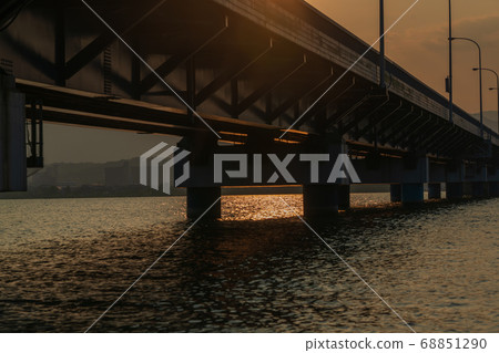 Take a picture of Lake Biwa Bridge over Lake Biwa, Shiga Prefecture 68851290