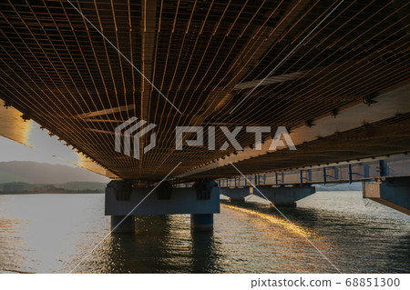 Take a picture of Lake Biwa Bridge over Lake Biwa, Shiga Prefecture 68851300