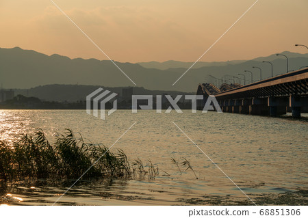 Take a picture of Lake Biwa Bridge over Lake Biwa, Shiga Prefecture 68851306