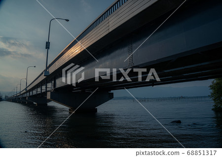 Take a picture of Lake Biwa Bridge over Lake Biwa, Shiga Prefecture 68851317