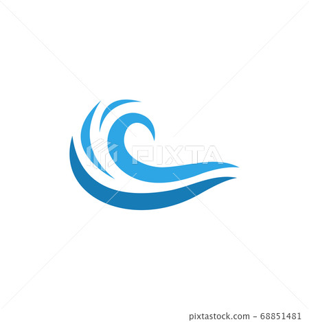 Water wave icon design template vector isolated - Stock Illustration ...