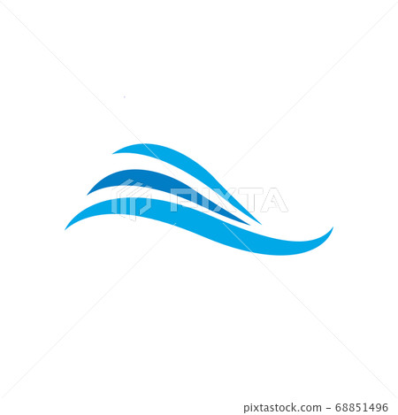 Water wave graphic design template vector isolated 68851496