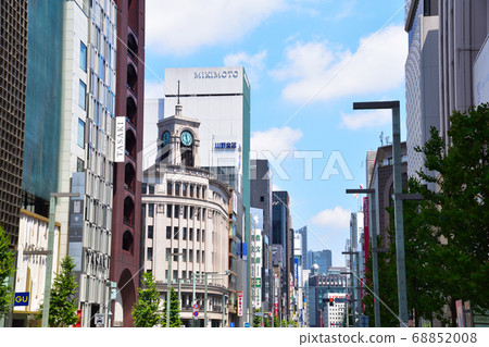 東京銀座的城市景觀 東京銀座的城市景觀 68852008