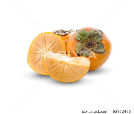 persimmons isolated on the white background. 68852456
