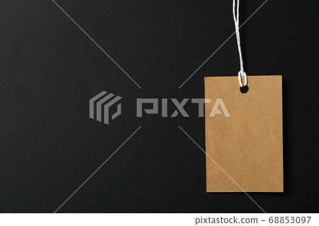 Price tag on black background, space for text. Price tag on black background, space for text. 68853097